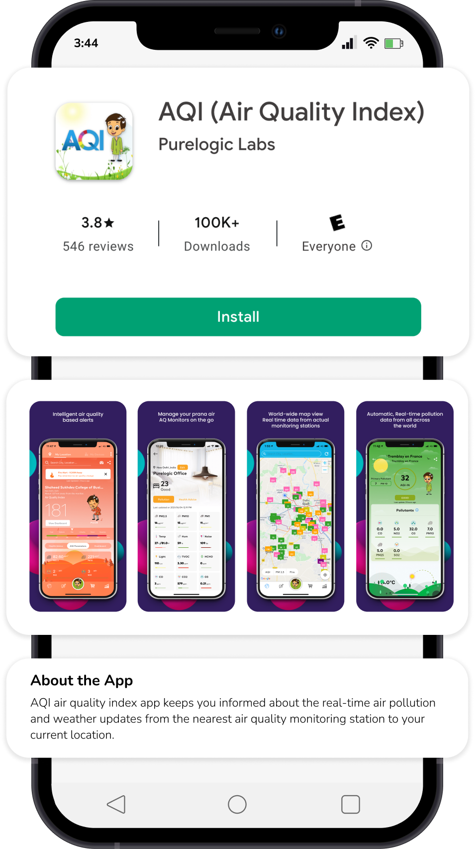 Vista Previa de Instalar la Aplicación AQI
