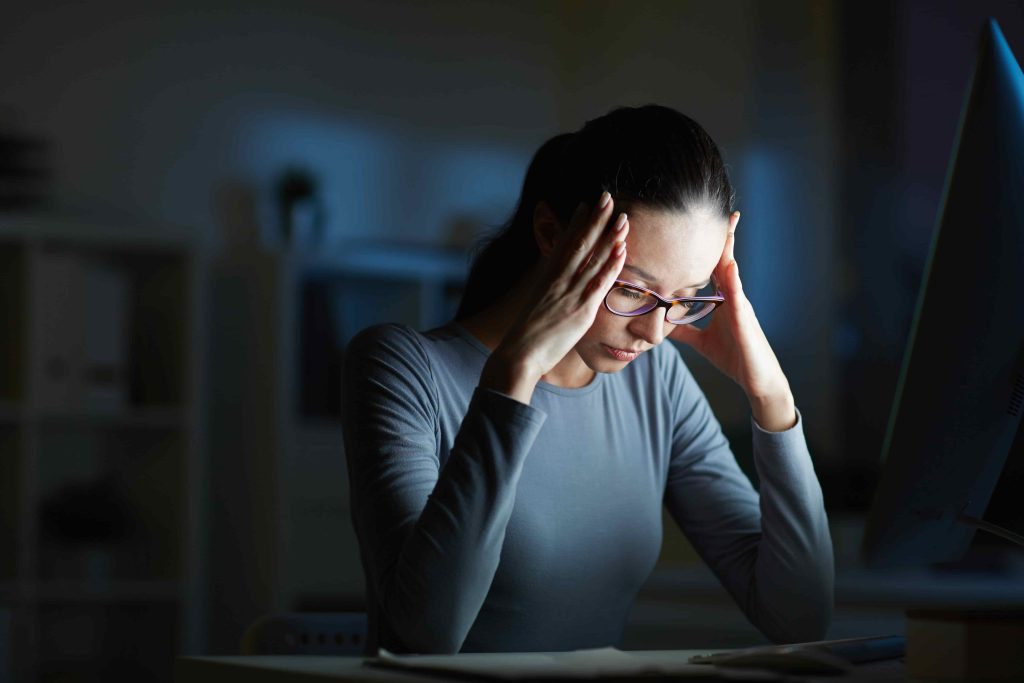 stressed young female