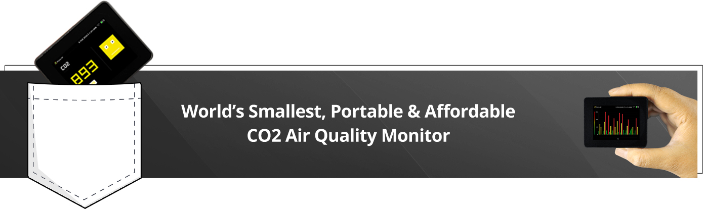 monitor de co2 de bolsillo portátil de prana air
