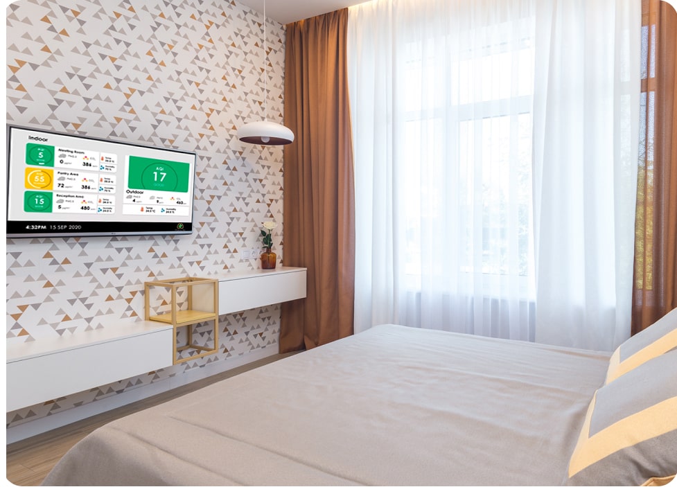 aqi tv app dashboard for hotel