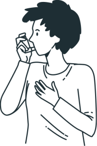 затрудненное дыхание из-за радона