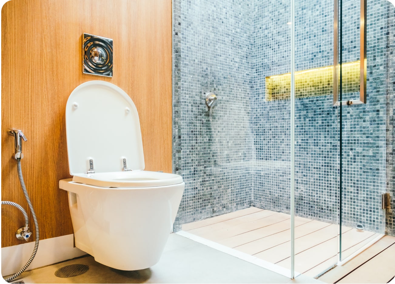 humidité dans la salle de bain avec douche