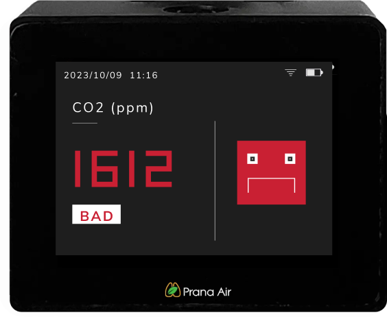 monitor de co2 de bolsillo de prana air habilitado para wifi
