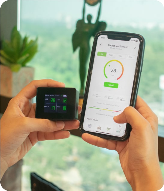 monitor de PM2.5 de bolsillo prana air