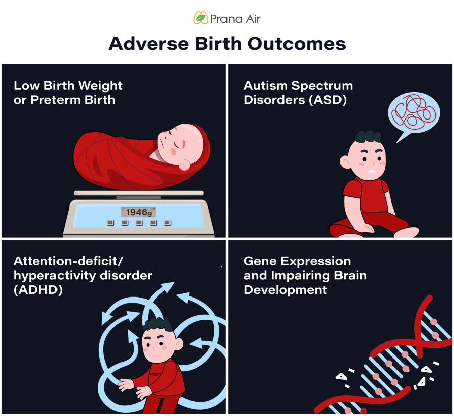 air pollution causes adverse birth outcome