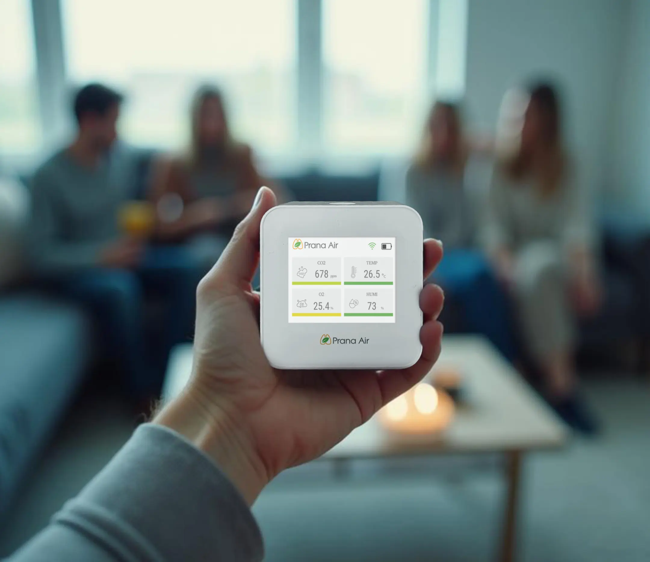 Prana Air Oxygen Monitor (OxyCO) | O2 & CO Air Quality Detector