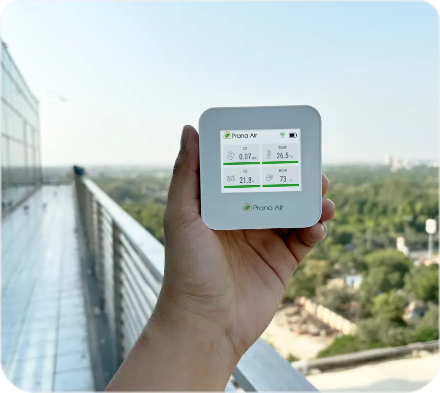 Prana Air Oxygen Monitor (OxyCO) | O2 & CO Air Quality Detector