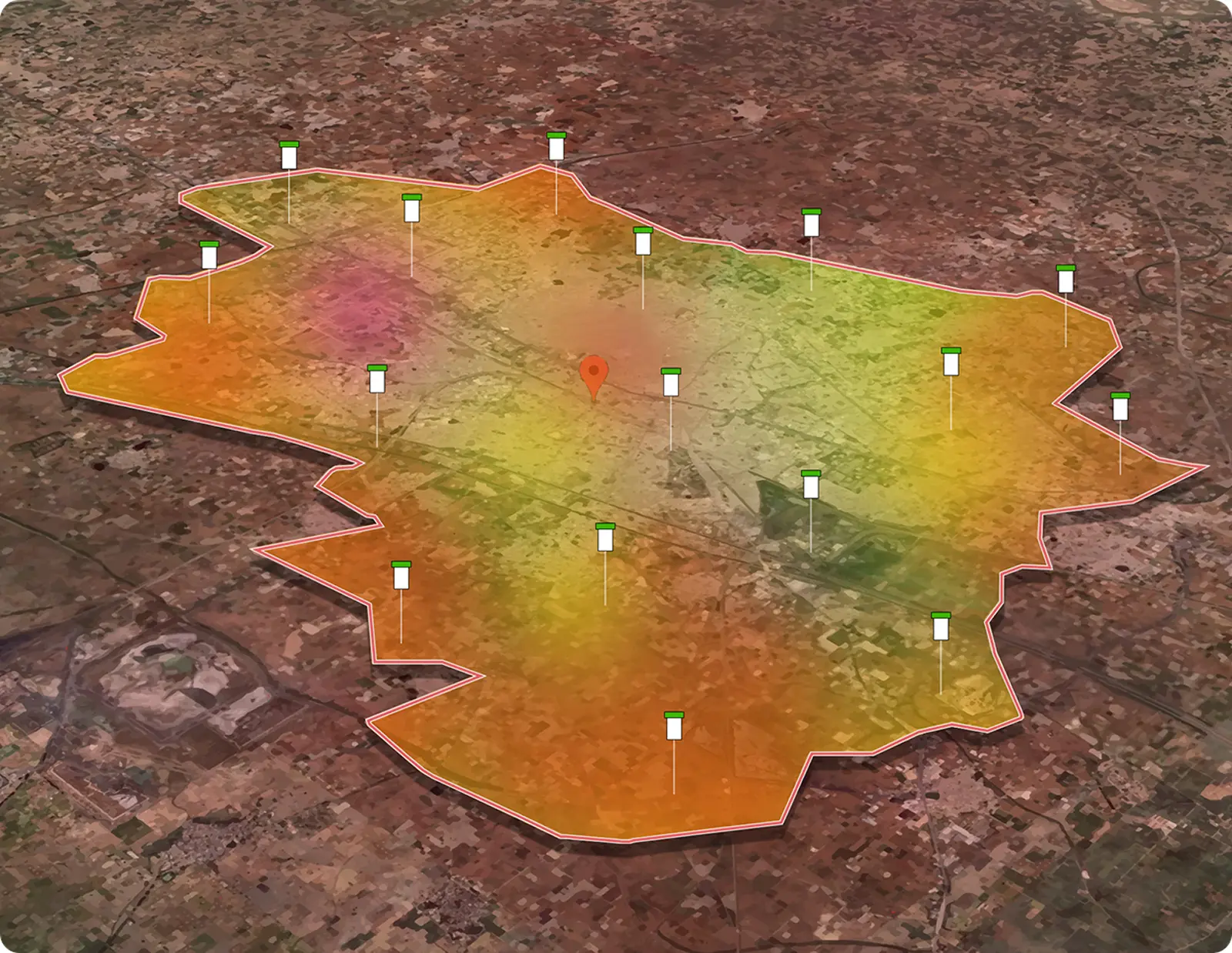 hyperlocal air quality monitoring with PM monitor in an area