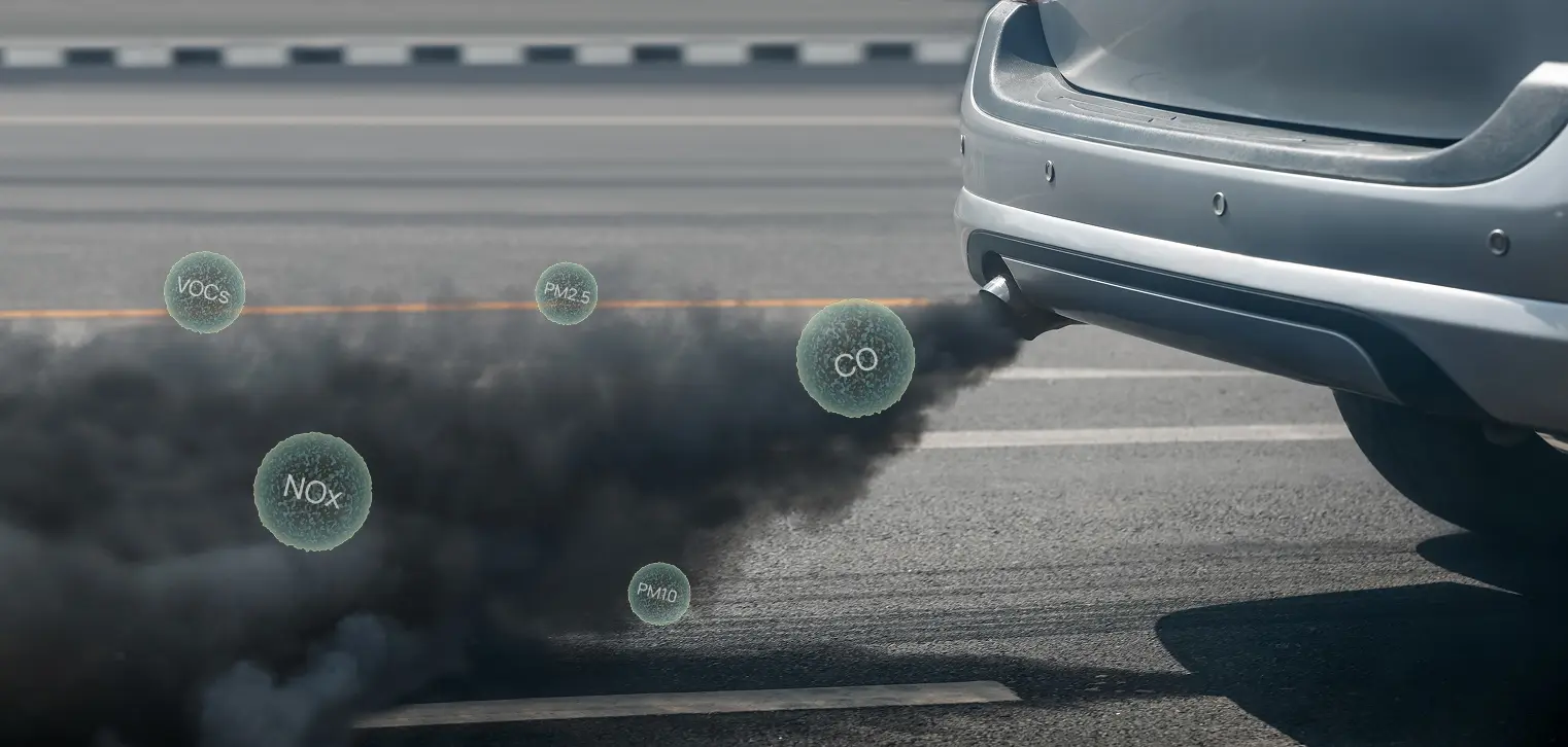 harmful pollutant emits from a car