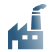 icon of a factory working and releasing pollution