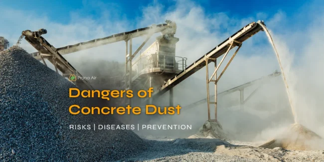 Dangers of concrete dust: risk, diseases and prevention