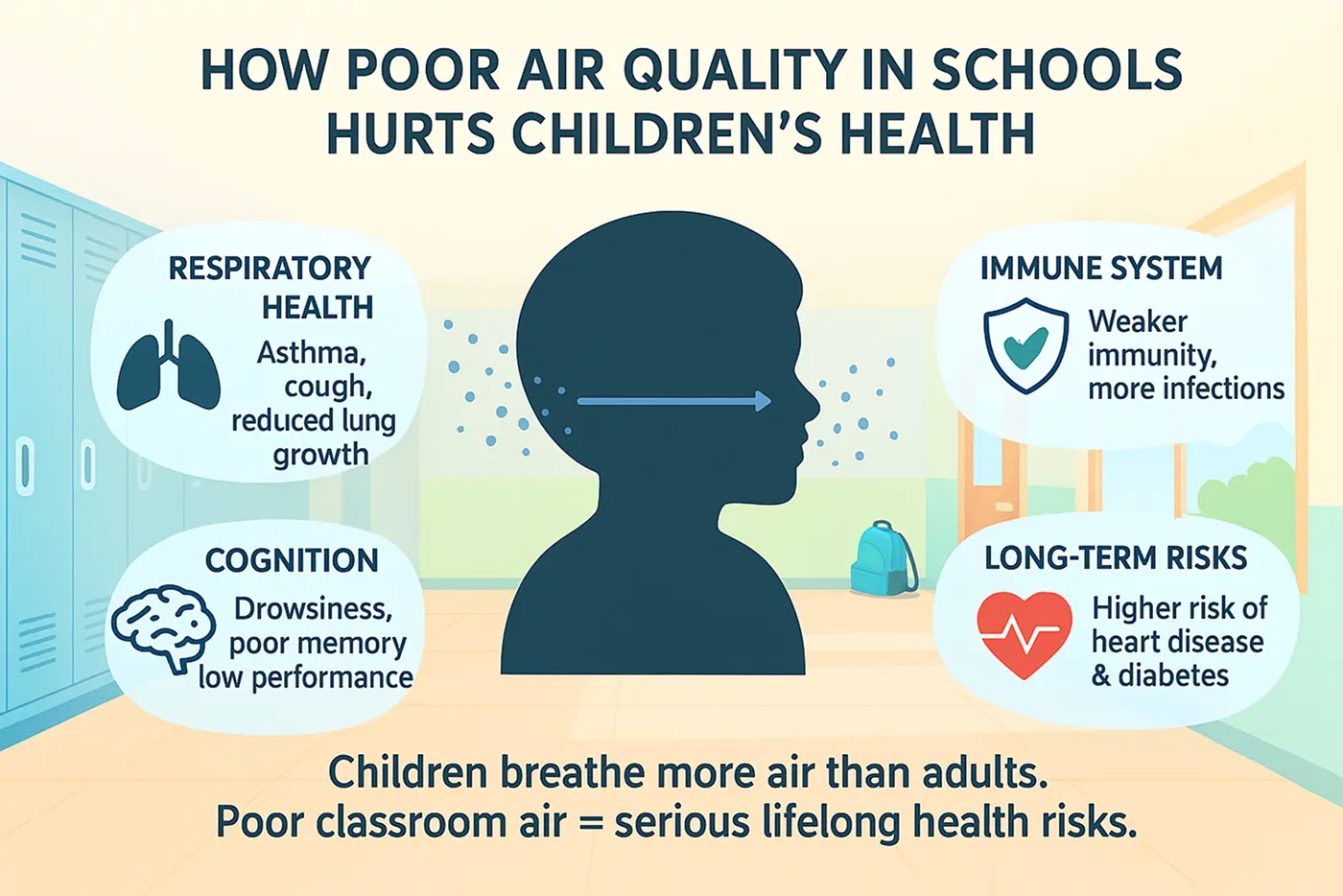 how poor air quality in schools hurts children's health