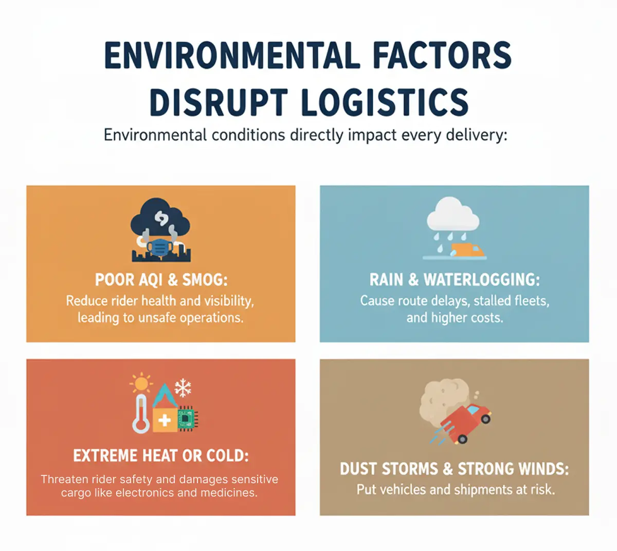 Environmental factors that disrupting logistics