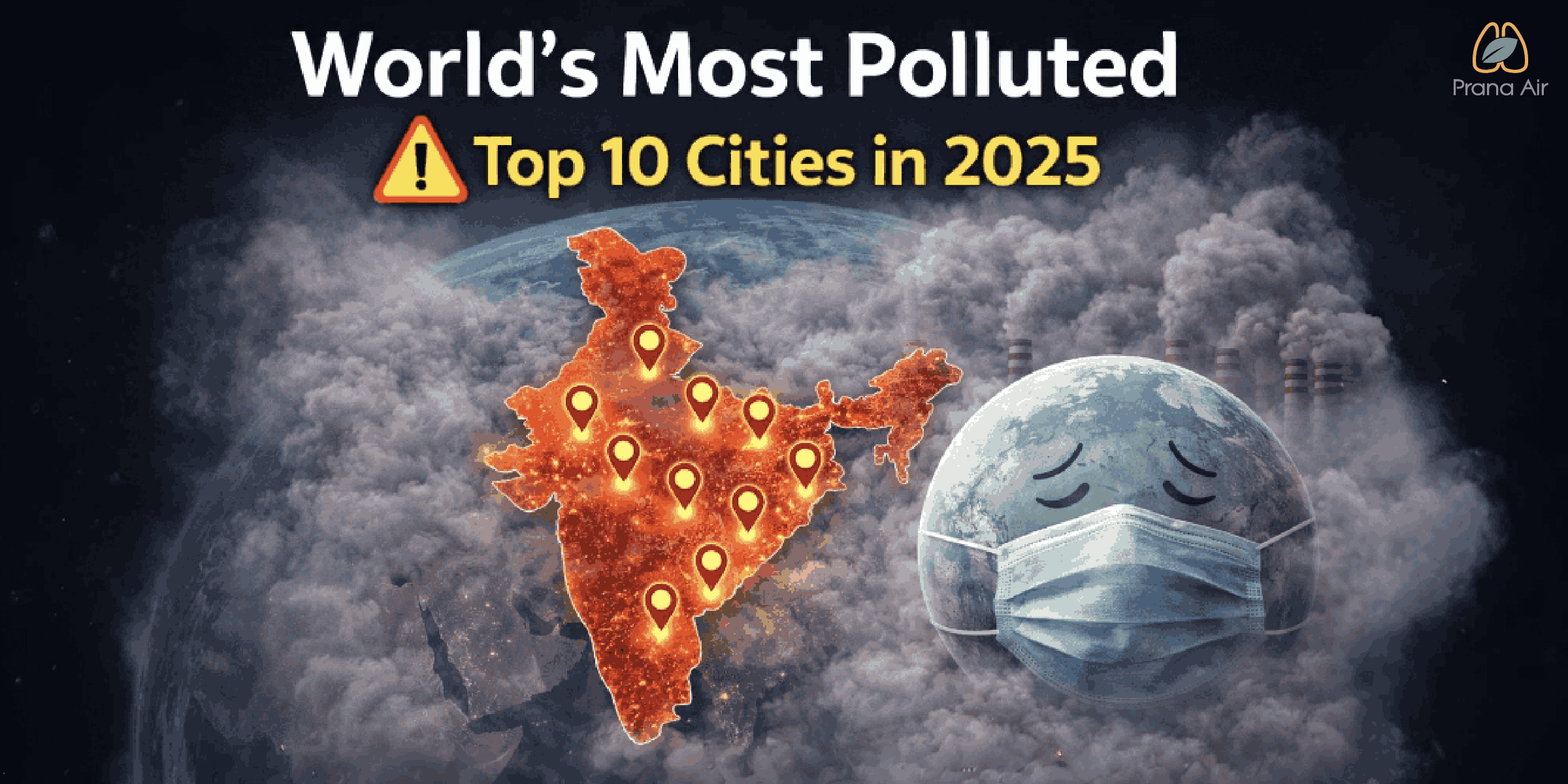 World Most Polluted Top 10 Cities in 2025 aqi ranking