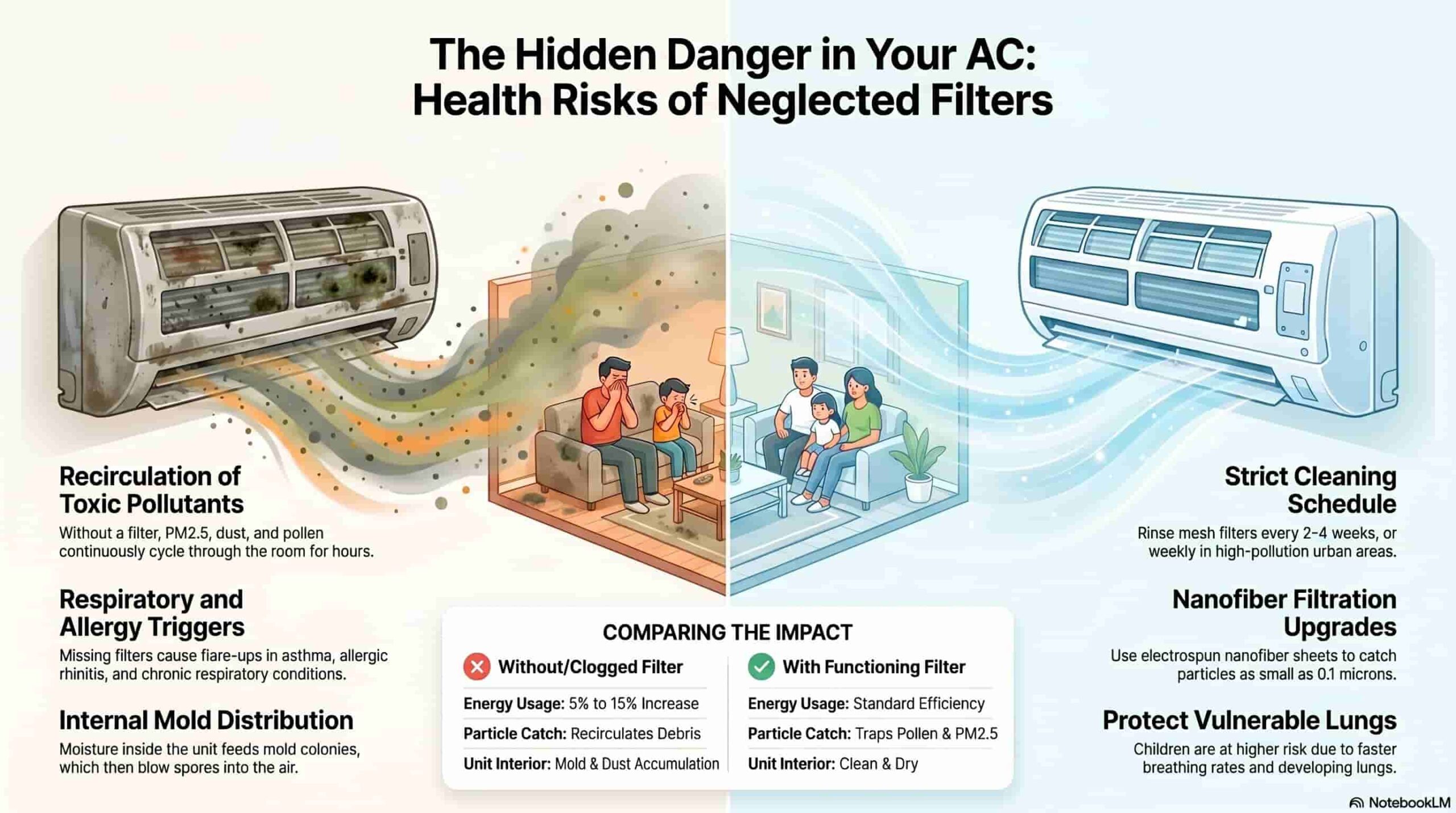 The hidden risk of danger AC without Filter