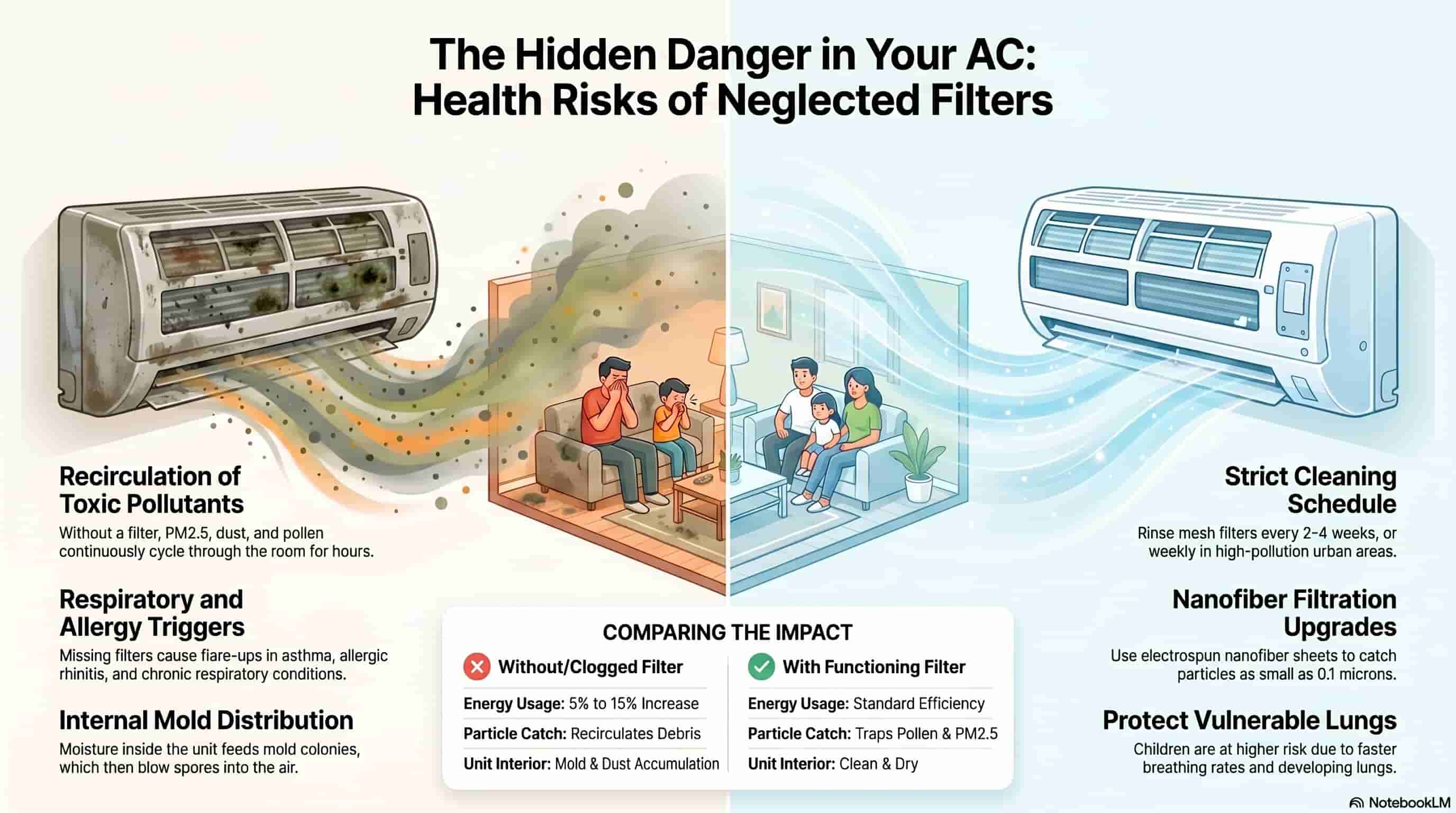 The hidden risk of danger AC without Filter