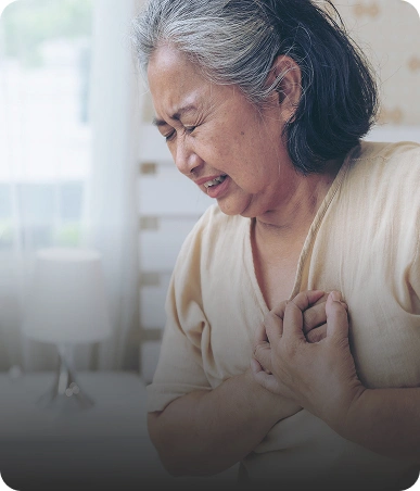 Illustration of cardiovascular health issues caused by fine particles