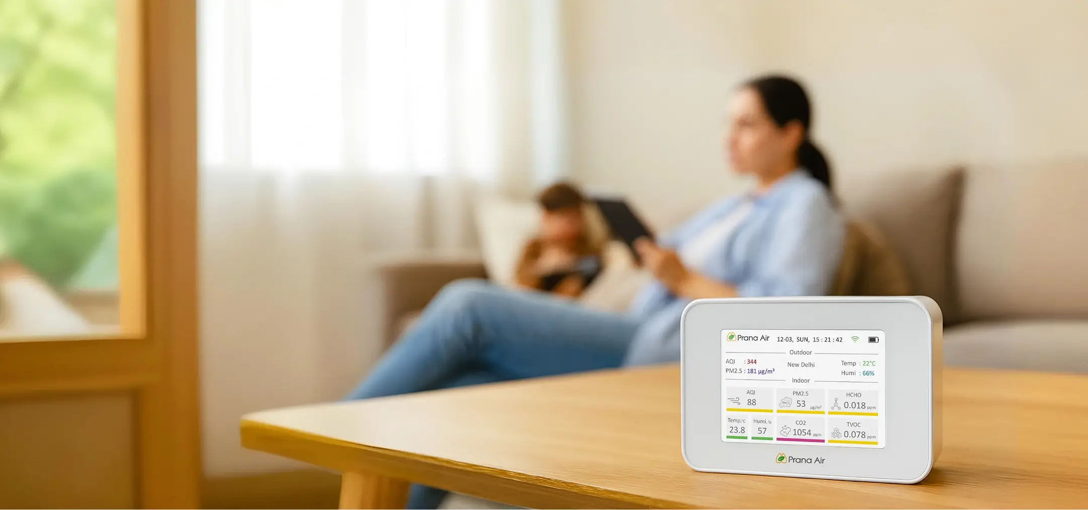 Prana Air Quality Monitor Background