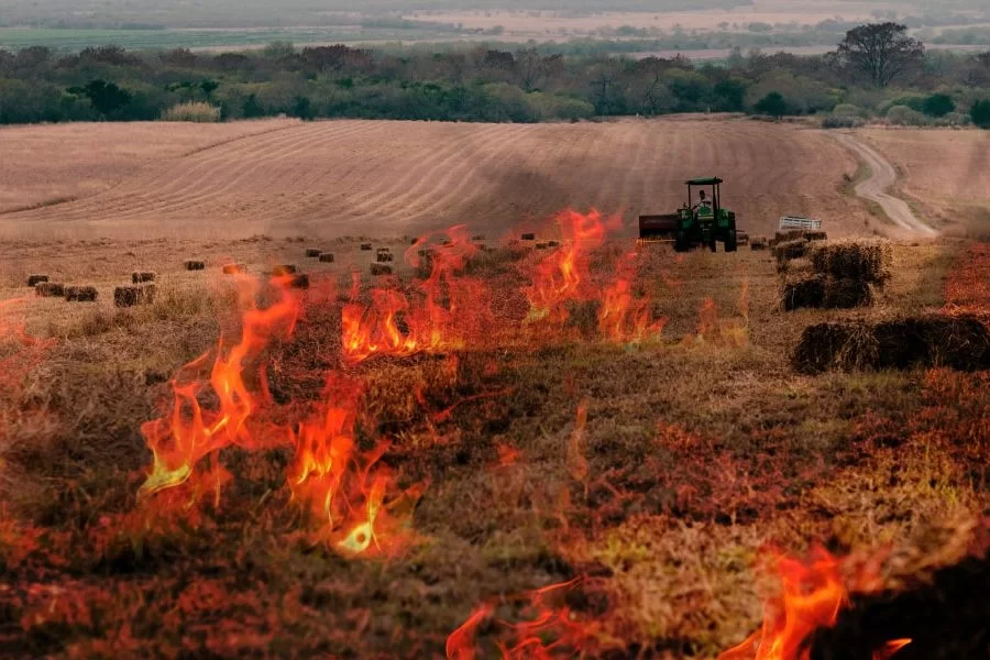 Air pollution due to stubble burning