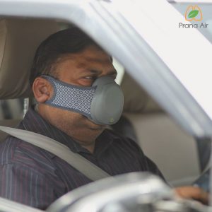 driving with prana air pollution mask