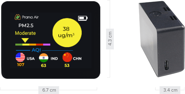 compact portable air quality monitor