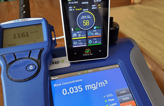 prana air sensible monitor data comparision