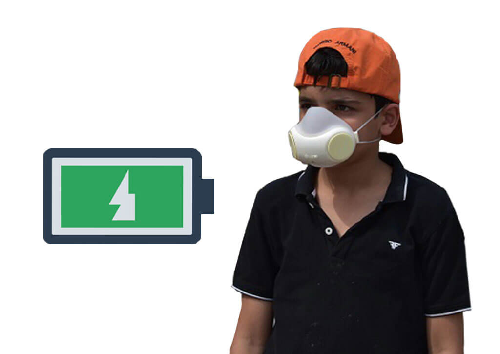 adult-kid pollution mask usb recharging battery mask