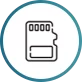 inbult micro sd card icon