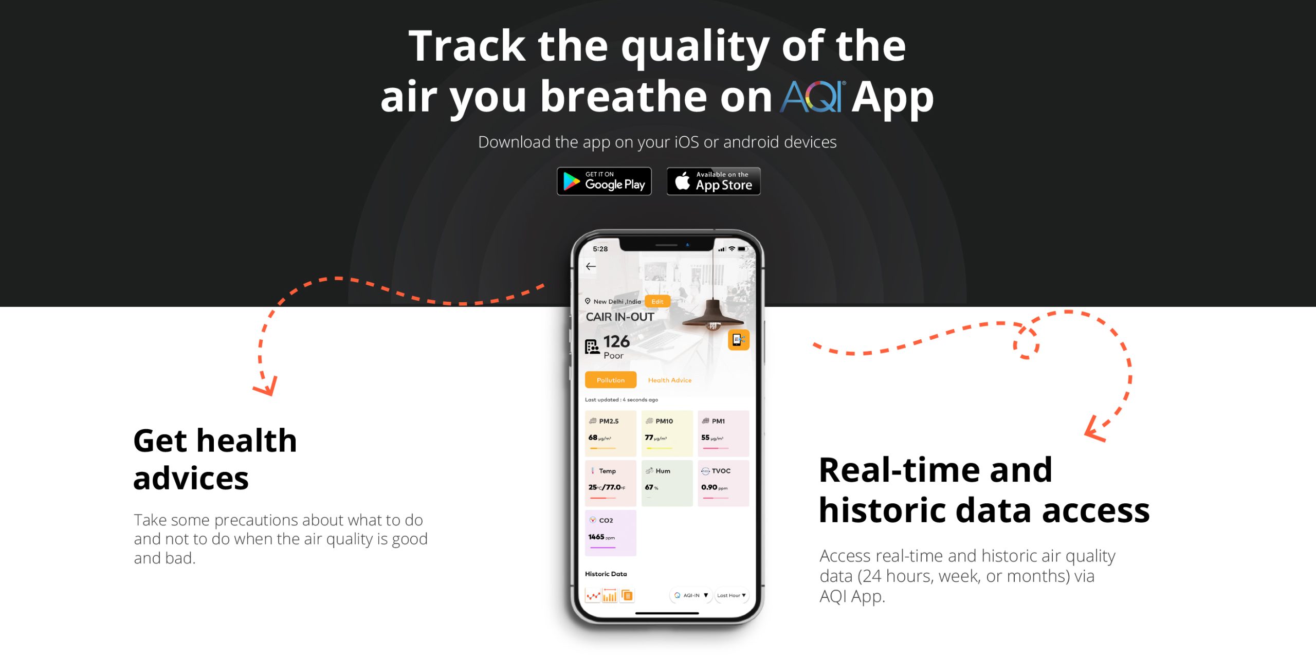 prana air cair in out monitor connect to aqi app
