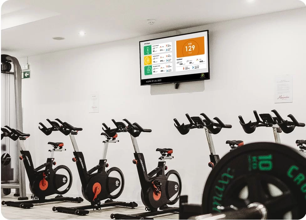 aqi tv app dashboard for fitness center & gym