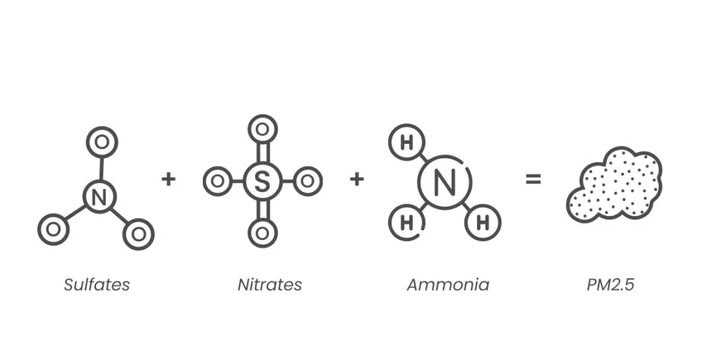 ammonia NH3 in air