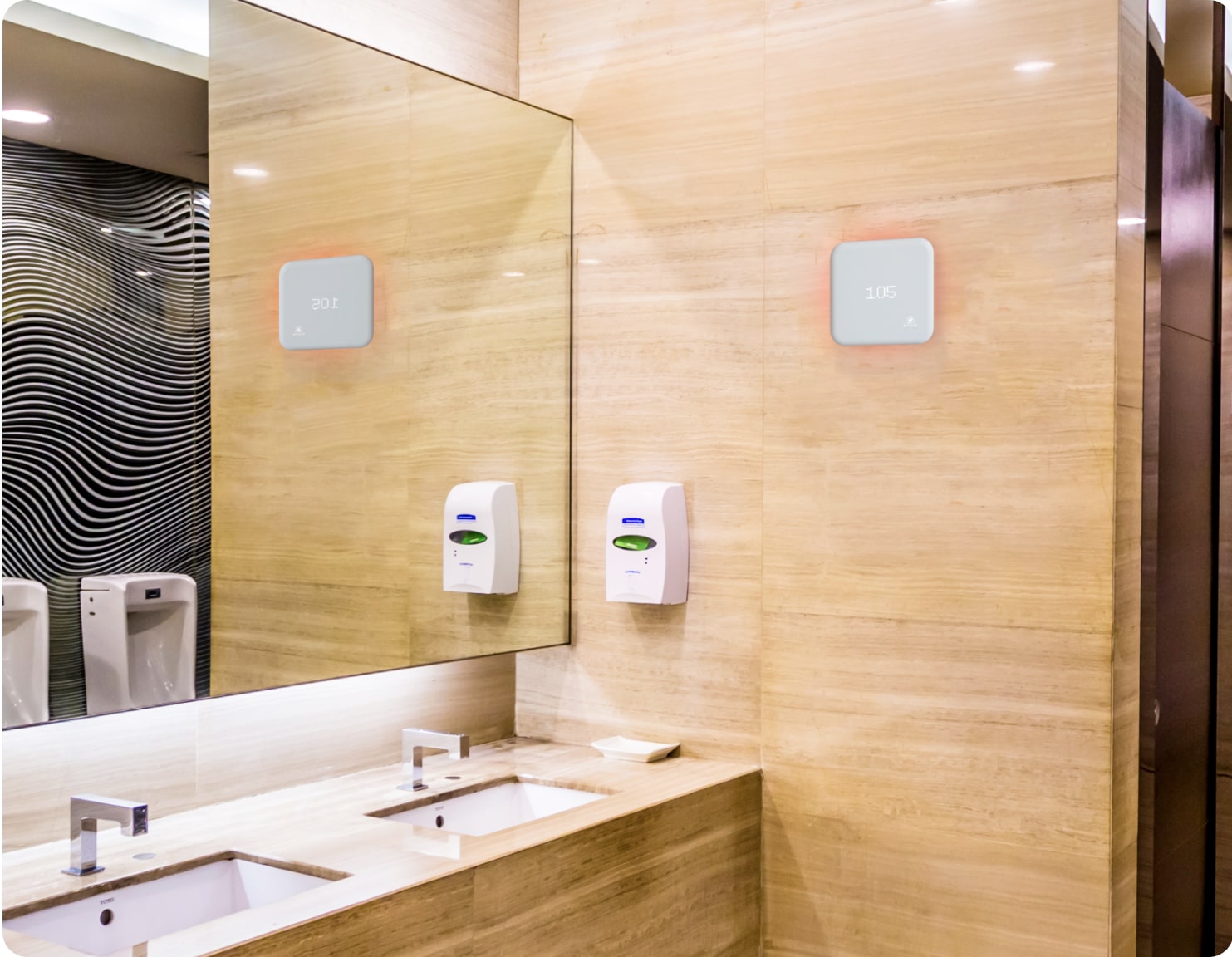 prana air squair air quality monitor for washroom and bathroom