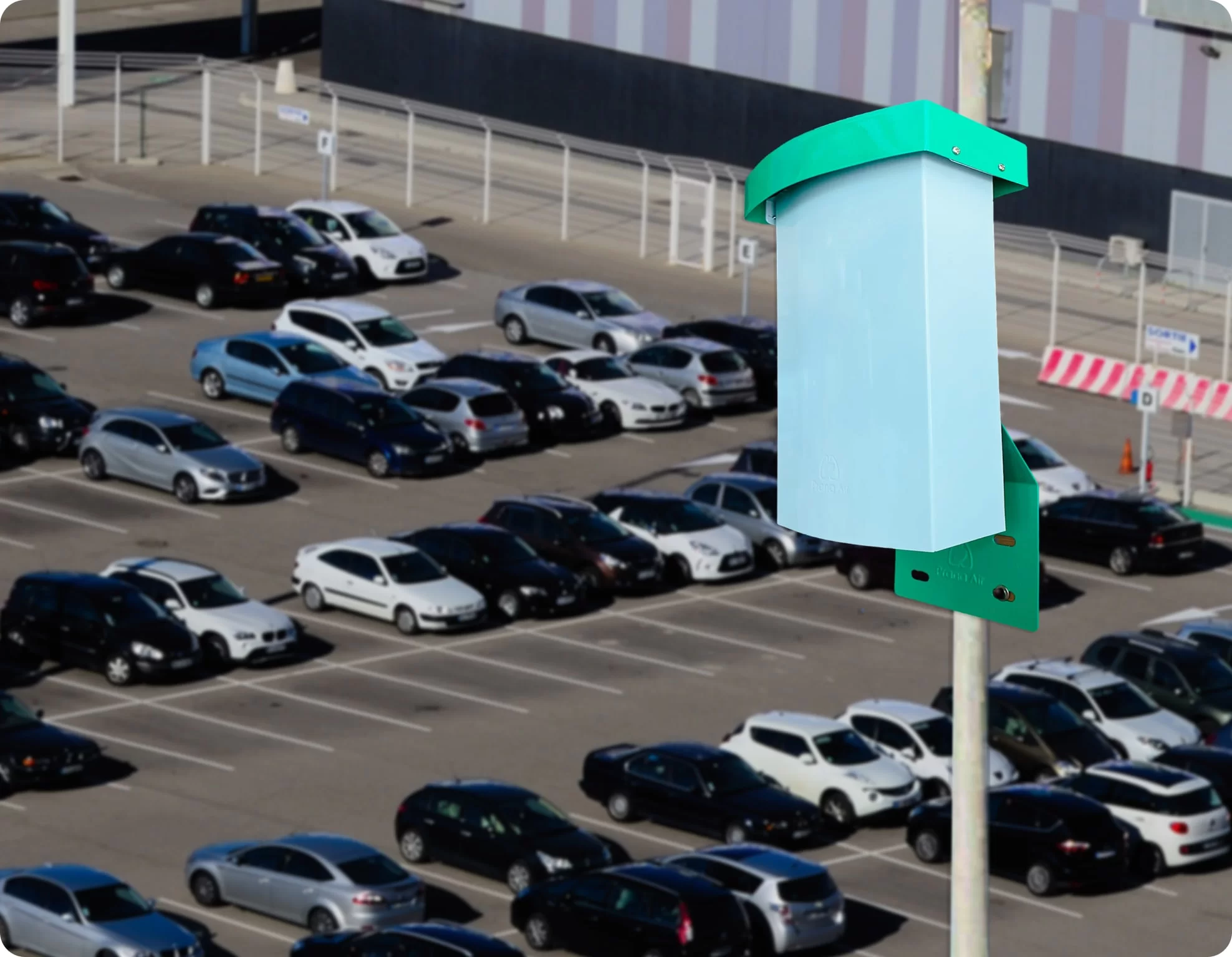 Prana Air ambient air monitor in car parking