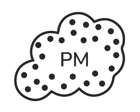 particulate matter pm2.5, pm10 in parking spaces