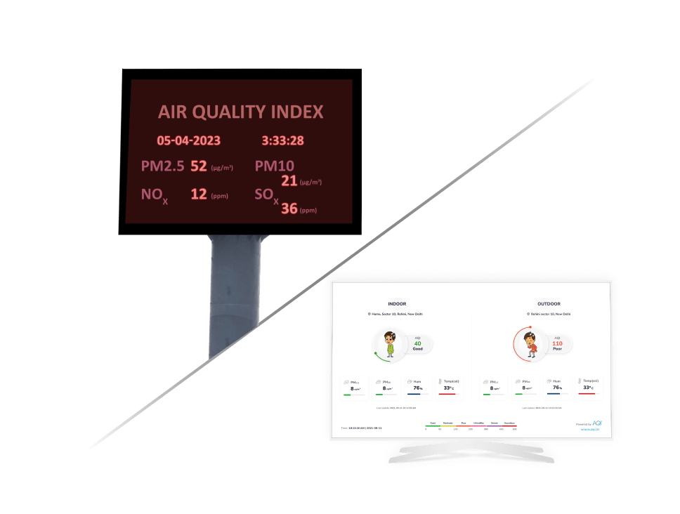 prana air construction monitor led and android tv display