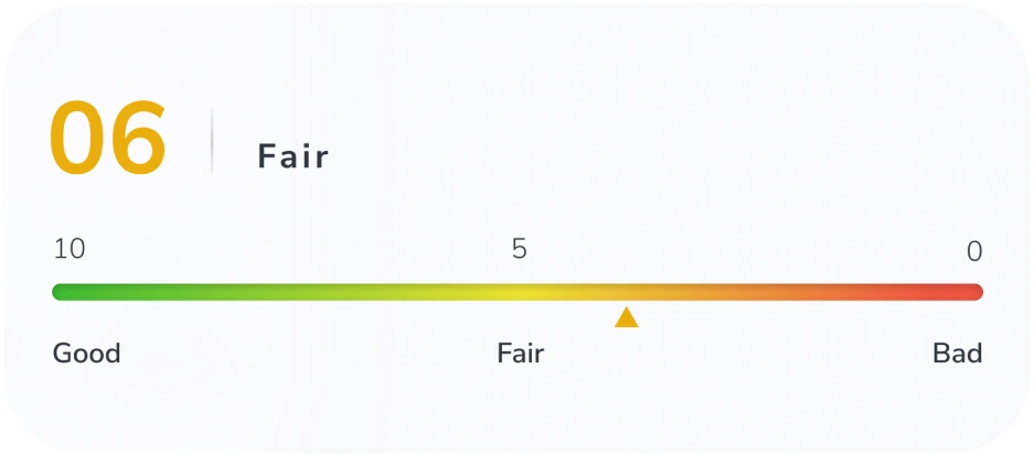 air pollution filtration score detected on AQI app