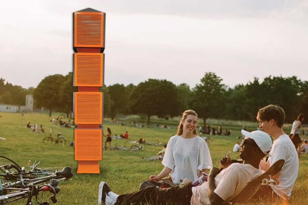 prana air smart city outdoor air purifier at public park