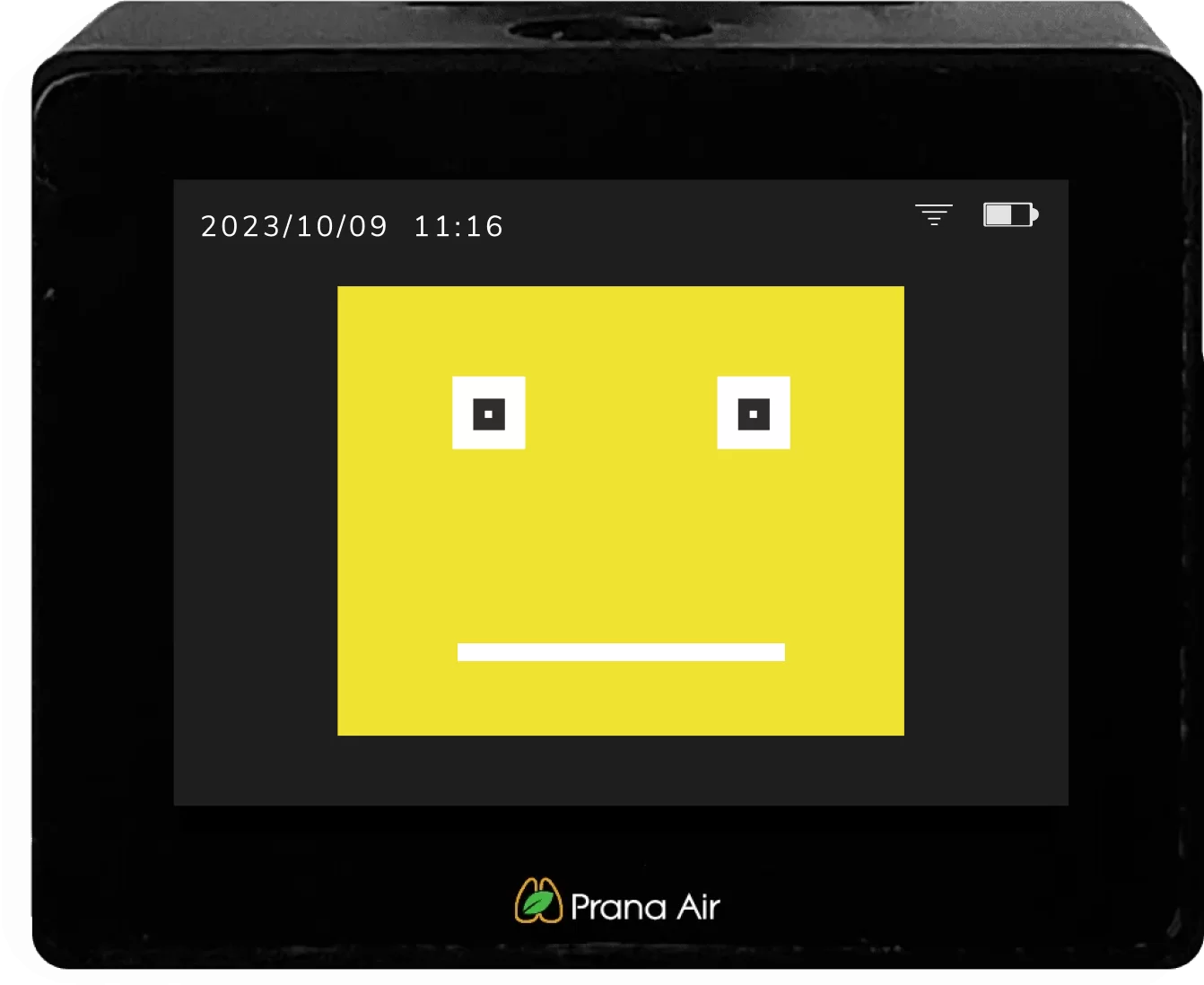 prana air co2 monitor face screen