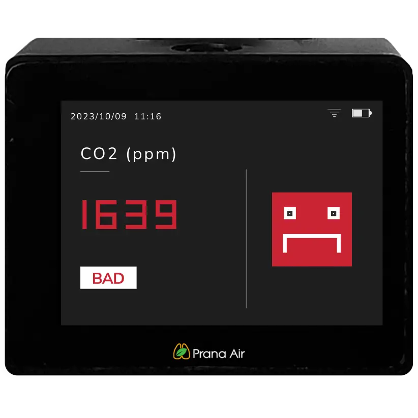 prana air pocket co2 monitor with ndir sensor