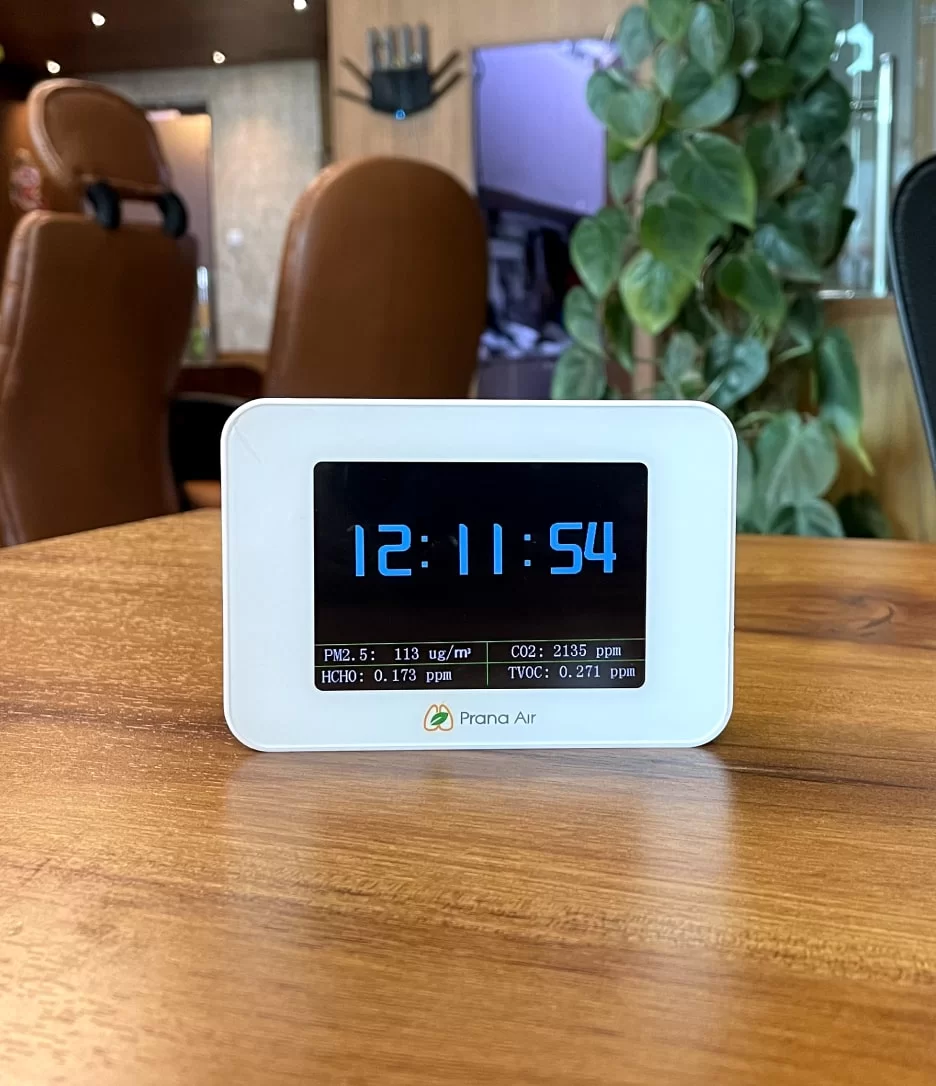prana air cair air quality monitor clock
