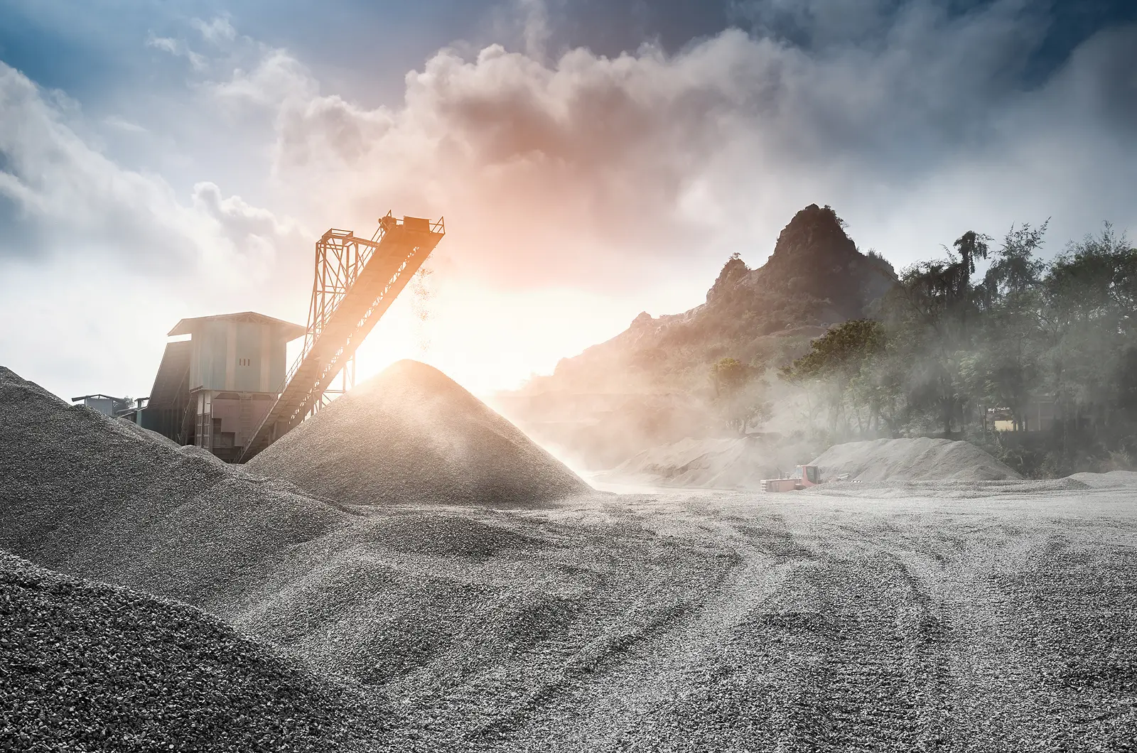 A concrete plant and more dust in the environment