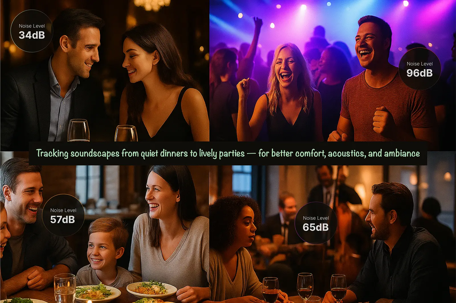 Noise levels at a restaurant