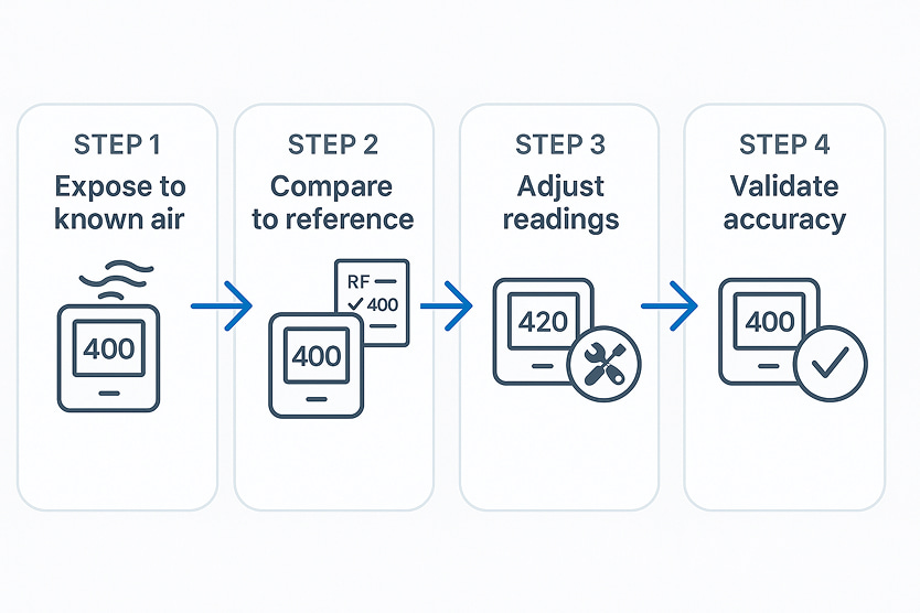 the process of sensor calibration