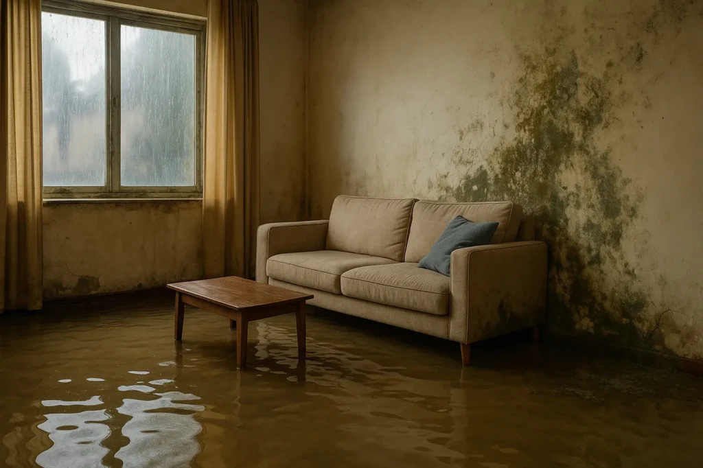 Condensation on a closed window during monsoon showing lack of ventilation in Indian homes