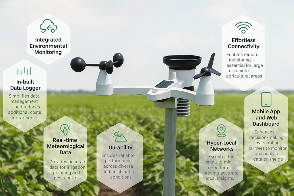 Features of weather station that can benefit Agriculture